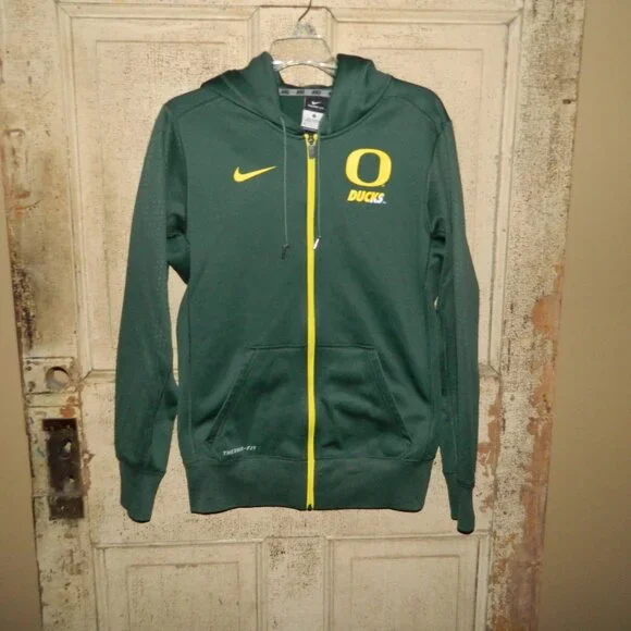 Nike Oregon Ducks Full Zip Therma Fit Hoodie Size S (KK-6) - Picture 1 of 6